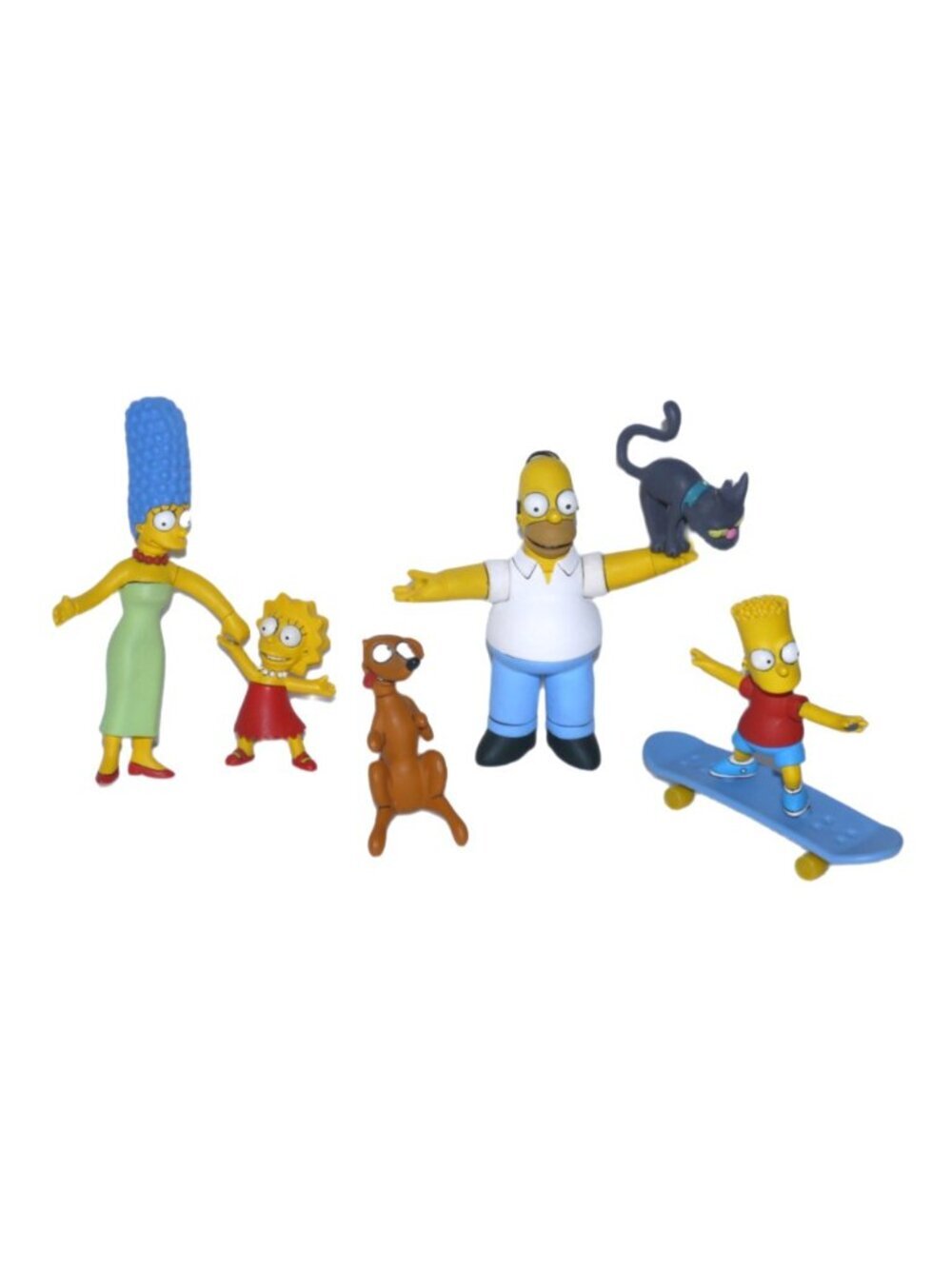 Vintage Burger King The Simpson 1-5" figures with magnets in hands Viacom 2002